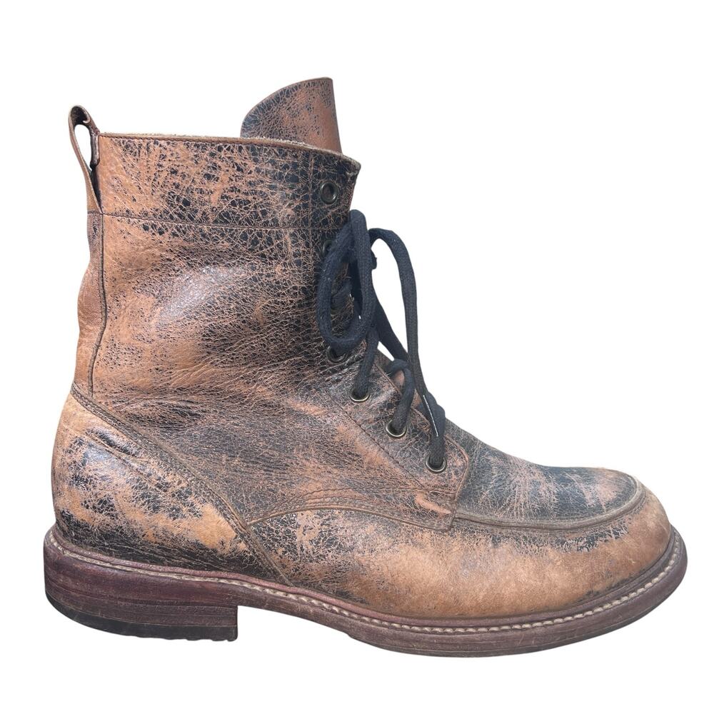 Bed Stu Lincoln Distressed Full-Grain Leather Chukka Boots Size 10.5